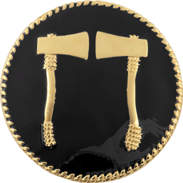 Smith & Warren C113AE Two Axes on a Hat/Coat Disc (1.625")