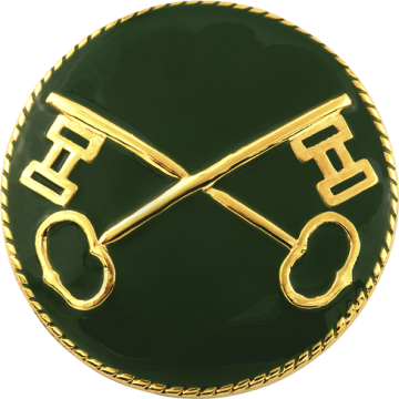 Smith & Warren C114E Crossed Keys Hat/Coat Disc (1.625")