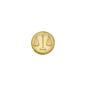 Smith & Warren C134P Scales of Justice Plain Seal (Individual)