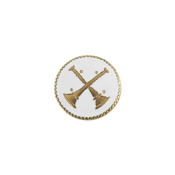 Smith & Warren C175WHE Two Crossed Bugles White Seal (Individual)