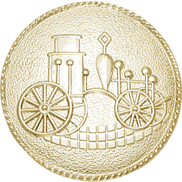 Smith & Warren C256L Antique Pumper Truck Hat/Coat Disc (1-5/8")