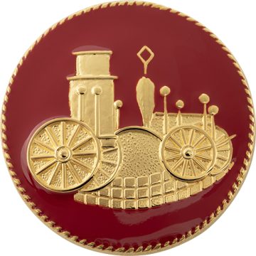 Smith & Warren C256LE Antique Pumper Truck Hat/Coat Disc (1.625")