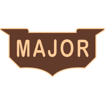 Smith & Warren C506E_MAJOR Enameled Major Title Panel Pin