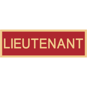 Smith & Warren C516E_LIEUTENANT Enameled Lieutenant Title Panel