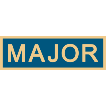 Smith & Warren C516E_MAJOR Enameled Major Title Panel