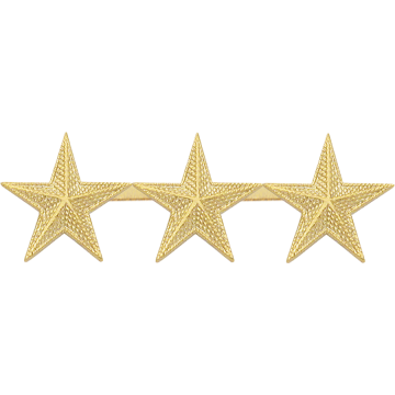 Smith & Warren C517F_3 Three Embossed Stars - 1" Height (Individual)