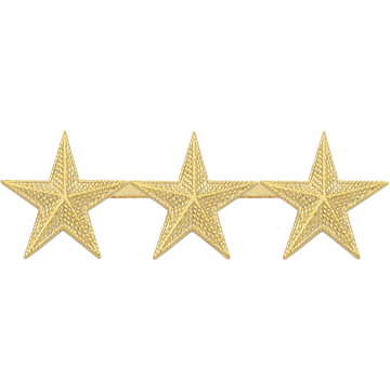 Smith & Warren C518F_3 Three Embossed Stars - 3/4" Height (Individual)