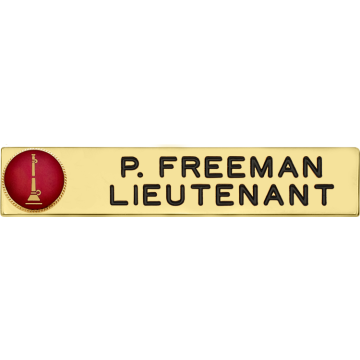 Smith & Warren C558AS_2 Two Line Nameplate with Seal (2-1/2" x 1/2")