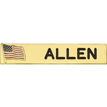 Smith & Warren C558AS_C524 Nameplate with US Flag Seal (2-1/2" x 1/2")