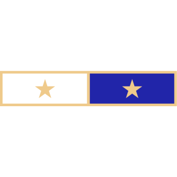 Smith & Warren C580_2 Two Section Service Award Bar w/ 2 Stars (1-7/8" x 3/8")