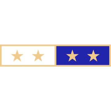 Smith & Warren C580_4 Two Section Service Award Bar w/ 4 Stars (1-7/8" x 3/8")