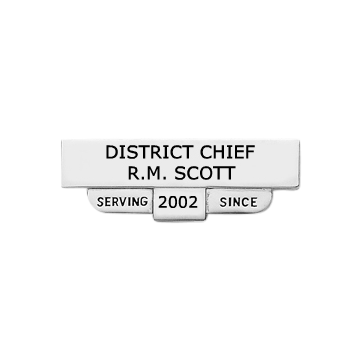 Smith & Warren C600_2 Serving Since Nameplate (2 Lines) (2.5" x 0.875")
