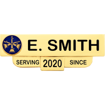 Smith & Warren C600LS Large Serving Since Nameplate w/ Seal (3" x 1.188")