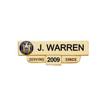 Smith & Warren C600S Serving Since Nameplate (2.5" x 0.875")