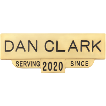 Smith & Warren C602L Nameplate - 3" x 1.125"