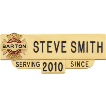 Smith & Warren C602L_M1913C Volunteer Fire Department Nameplate