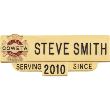 Smith & Warren C602L_M1913E Fire Rescue Nameplate