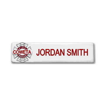 Smith & Warren C603_M1913E One-Line Fire Rescue Nameplate (3.000"W X 0.750"H)