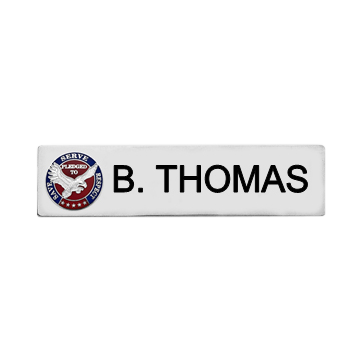 Smith & Warren C604S Large Nameplate with Seal (3.000"W X 0.750"H)