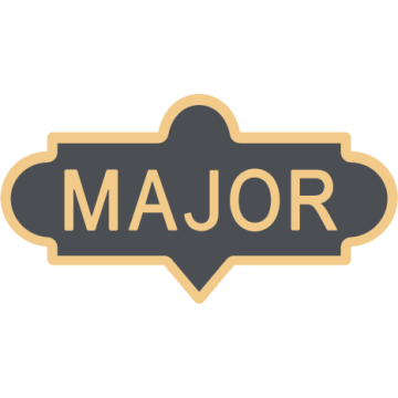 Smith & Warren C624_MAJOR Large Major Enameled Lapel Pin