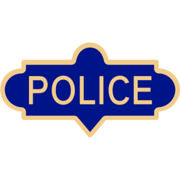 Smith & Warren C624_POLICE Large Police Enameled Lapel Pin