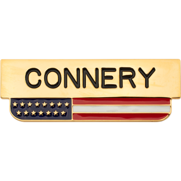Smith & Warren C651 USA Flag Nameplate (2.5" x 0.875")