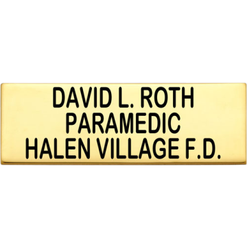 Smith & Warren C717_3 Large Three-Line Nameplate (3.000"W X 1.000"H)