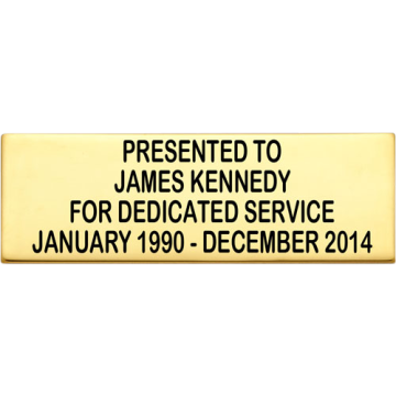 Smith & Warren C717_4 Large Four-Line Nameplate (3.000"W X 1.000"H)