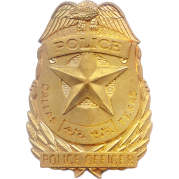 Smith & Warren Dallas Police Hat Badge with Scroll