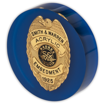 Smith & Warren Colored Lucite 3" Circle Embedment L714E