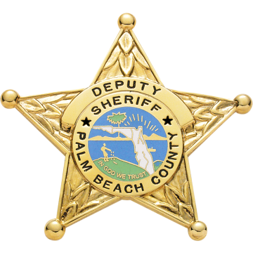 Smith & Warren E106 5-Point Star Florida Sheriff Badge (2-5/8" x 2-3/4")