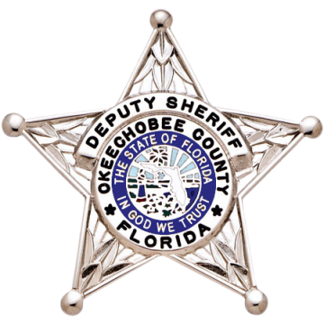 Smith & Warren E106BL Blue 5-Point Star Florida Sheriff Badge (2-5/8" x 2-3/4")