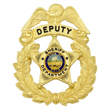 Smith & Warren E402_S248 Eagle Top Wreath Badge with 5-Point Star (2-1/2" x 2")