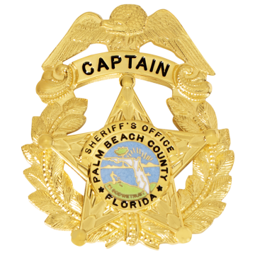 Smith & Warren E402FLA Florida Sheriff 5-Point Star Badge with Wreath (2-1/2" x 2")