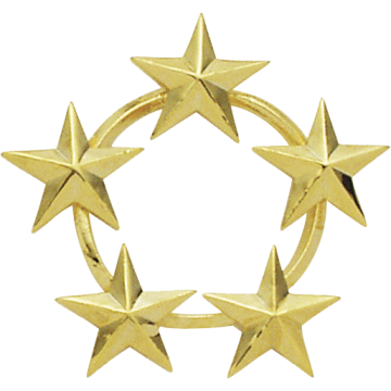 Smith & Warren E520 Five Star Circle Cluster Rank Insignia