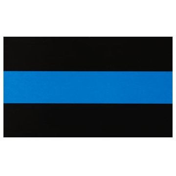 Thin Blue Line Reflective Sticker (Black)