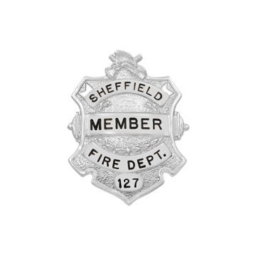 Smith & Warren F109 Fire Shield with Helmet and Hydrant (1-3/4" x 1-3/8")