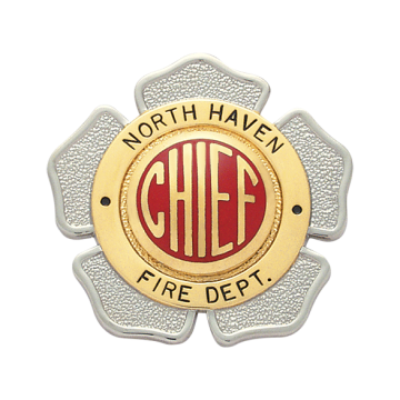 Smith & Warren F135 Unique Fire Clover Badge (1.890" x 1.940")