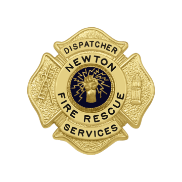 Smith & Warren F138 Small Maltese Cross with Hook/Ladder & Hydrant (1-3/4")