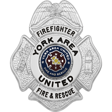 Smith & Warren F138A Eagle Top Maltese Cross w/ Hook/Ladder & Hydrant (2-1/8" x 1-3/4")