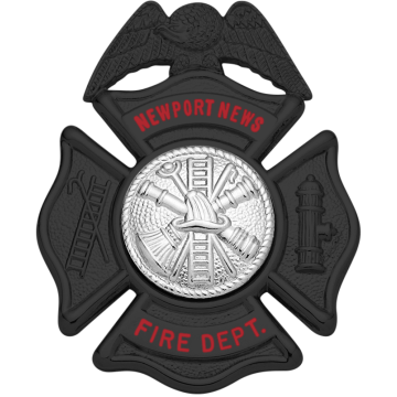 Smith & Warren F141A Matte Black Maltese Cross (2-5/8" x 2-1/8")