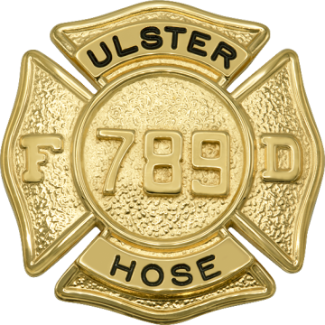 Smith & Warren F143N Fire Dept. Maltese Cross Badge w/ Applied Numbers (1-7/8")