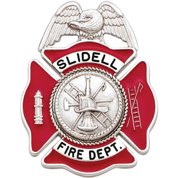 Smith & Warren F144E Eagle Top Maltese Cross w/ Hook/Ladder & Hydrant (2-1/4" x 1.780")