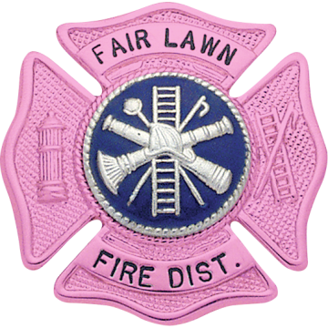 Smith & Warren F145_PI Breast Cancer Awareness Maltese Cross w/ Hook/Ladder/Hydrant (1-3/4")