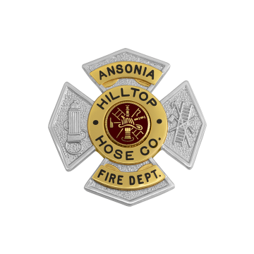 Smith & Warren F146 Maltese Cross w/ Circular Panel and Hydrant/Hook/Ladder (2-1/4")