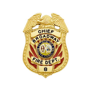 Smith & Warren FB33 Family Badge Fire Shield with Eagle (2-1/4" x 1-5/8")