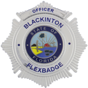 Blackinton FlexBadge FLX1009-EO Round Sunburst Badge with a Circular Panel (2-1/4")