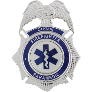 Blackinton FlexBadge FLX1009-R Sunburst Badge with Eagle and Circular Panel (3" x 2-1/4")