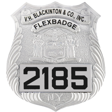 Blackinton FlexBadge FLX1455-B New York Shield (2-1/2" x 2-1/4")
