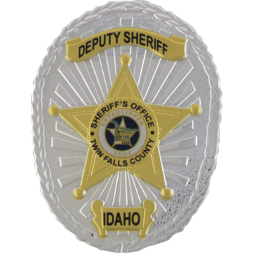 Blackinton FlexBadge FLX1674-SA Oval Badge with 5-Point Star (2-3/4" x 2")